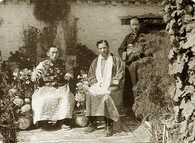 Theos Bernard with Reting Rinpoche