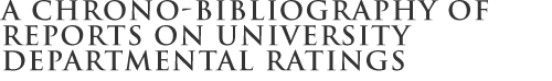 A Chrono-Bibliography of Reports on University Departmental Ratings